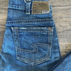 Mens silver jeans